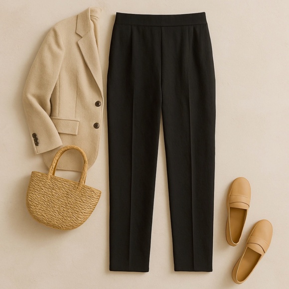 J.Jill Pants Black Stretch Cropped Tapered Slim Fit Classic Comfort 28 - Picture 2 of 6